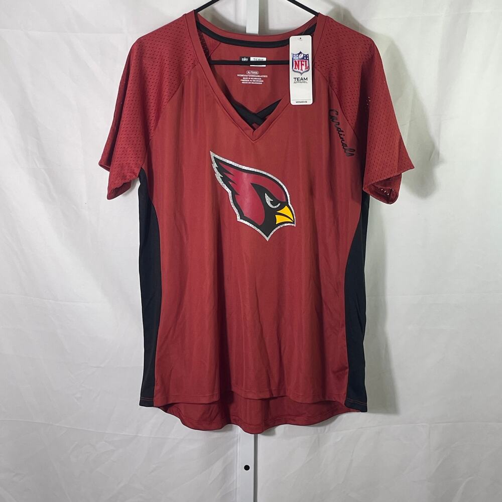 Fanatics NWT Arizona Cardinals Team Apparel Jersey  - Womens Size XL - Red